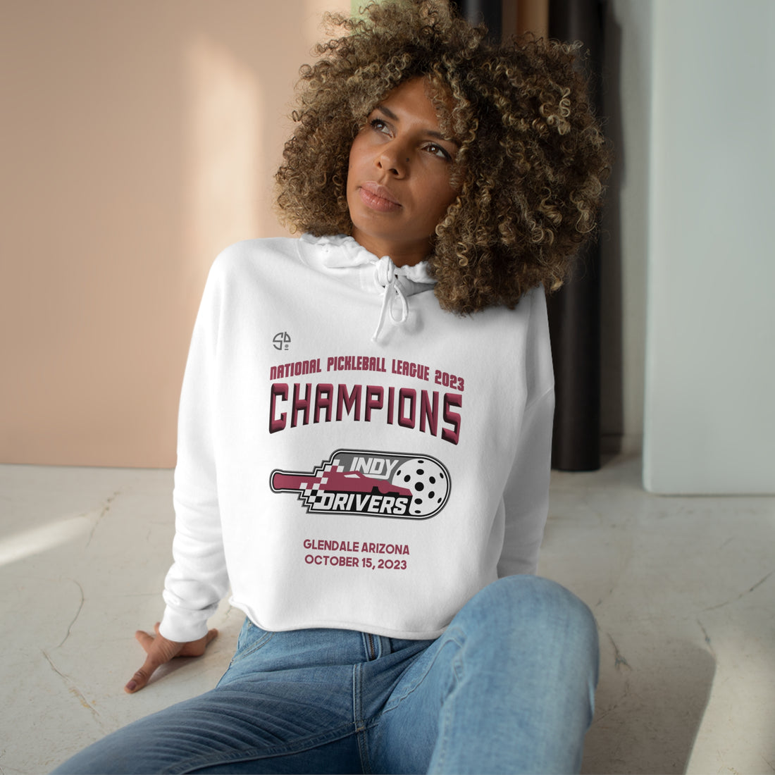 Indy Drivers™ National Pickleball League 2023 Champions Women's Crop Hoodie!