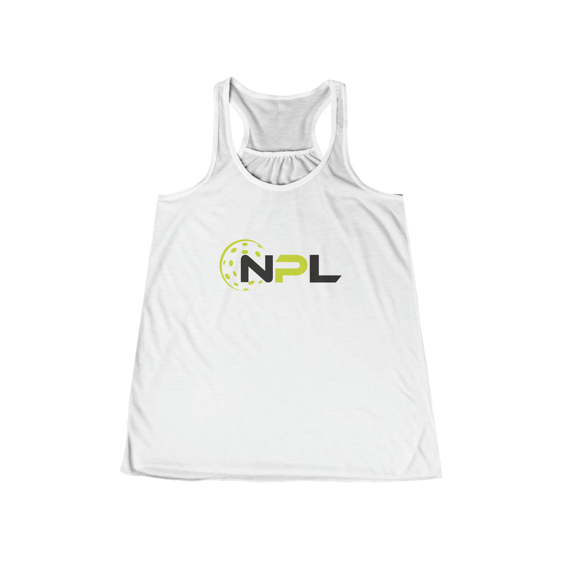 "NPL™ Women's Flowy Racerback Tank: Show Your Support in Style!"