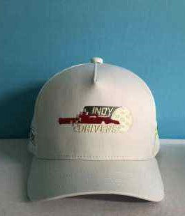 Indy Drivers™ 5 Panel Performance Hat, Off White