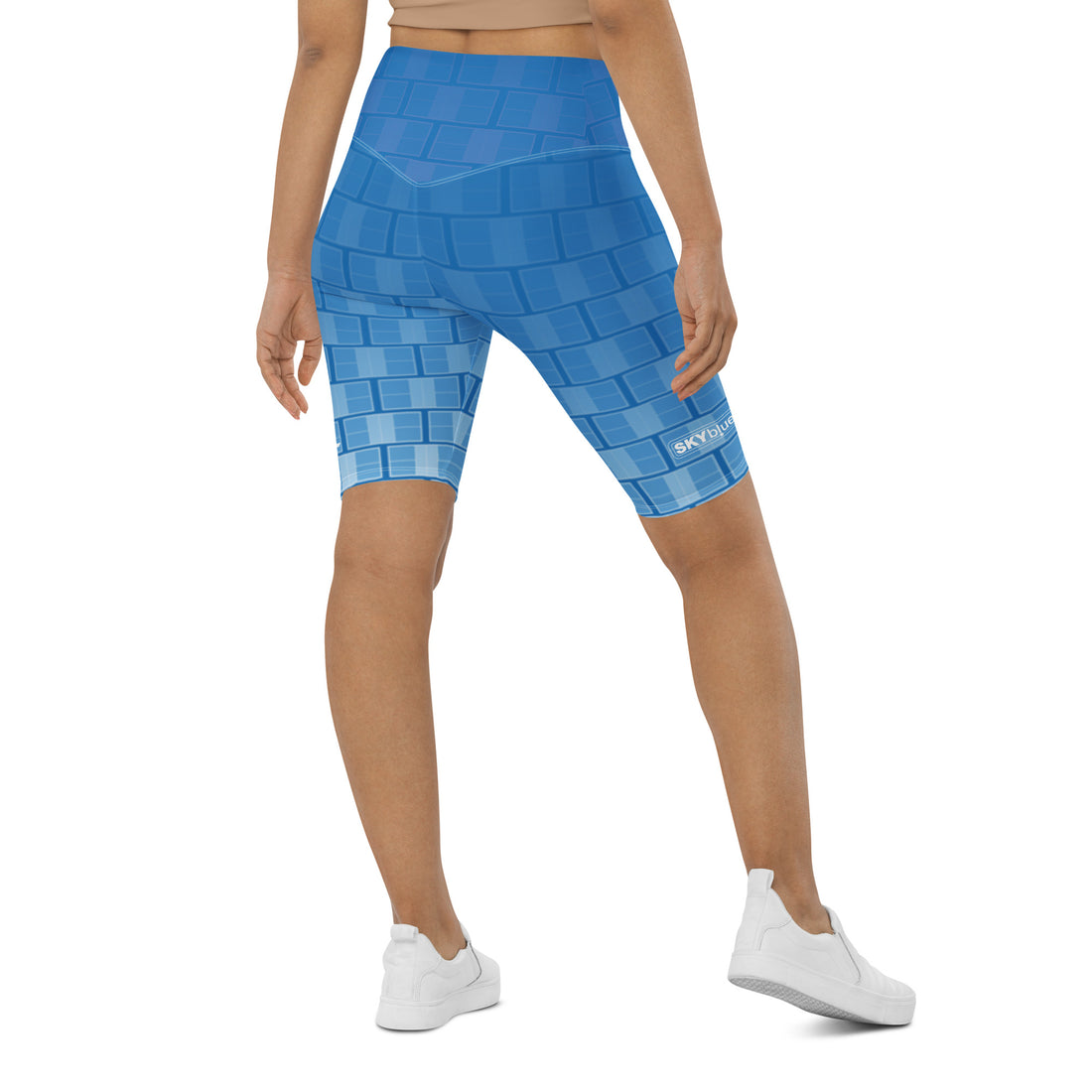 Boca Raton Picklers™ SKYblue™ 2023 "I Campi da Pickleball"© Authentic Long Women's Tight Shorts, UPF 50+ - Turquoise