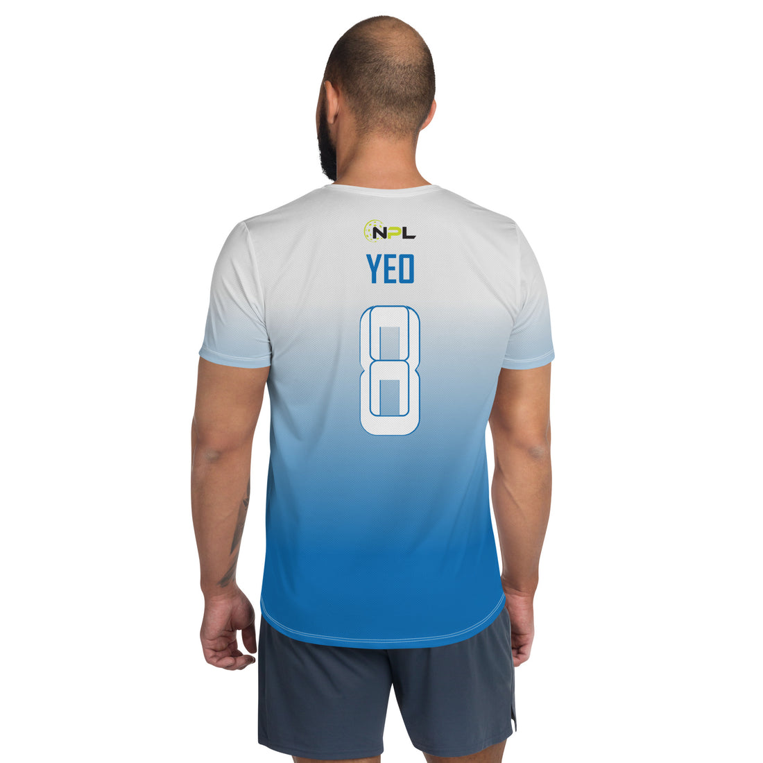 Jih-Shian Yeo 8 Boca Raton Picklers™ SKYblue™ 2023 Authentic Men's Short Sleeve Jersey