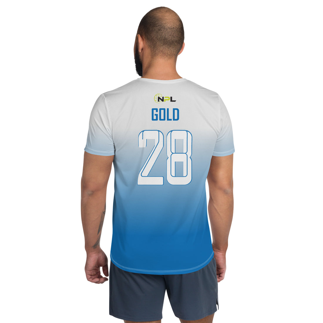 Daniel Gold 28 Boca Raton Picklers™ SKYblue™ 2023 Authentic Men's Short Sleeve Jersey
