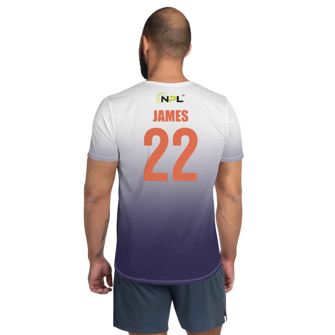 JULENE JAMES 22 NAPLES JBB UNITED™ SKYBLUE™ Fan JERSEY for men - Violet NOIR OMBRE