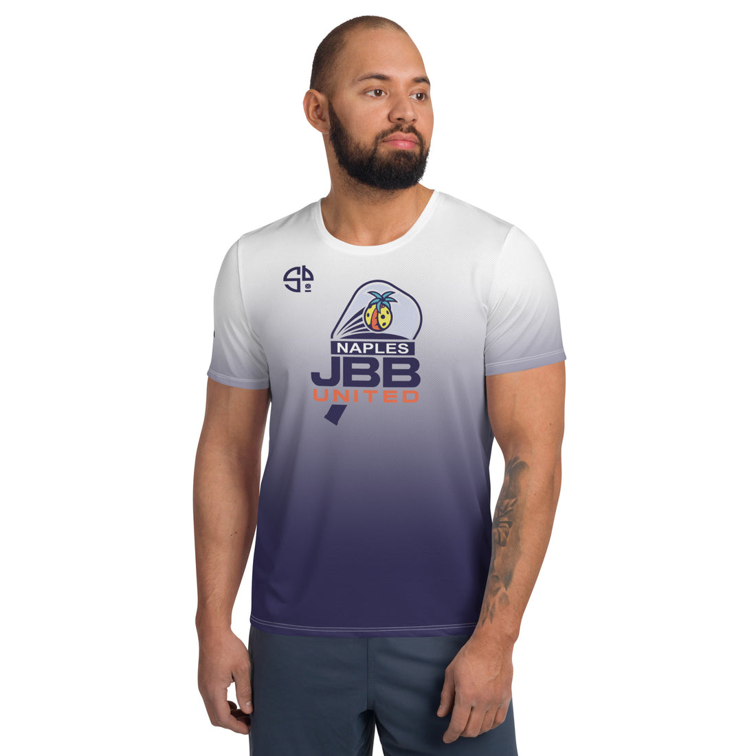 Naples JBB United™ SKYblue 2023  Men's Authentic  #21 Fan Jersey - Voilet Noir Ombre