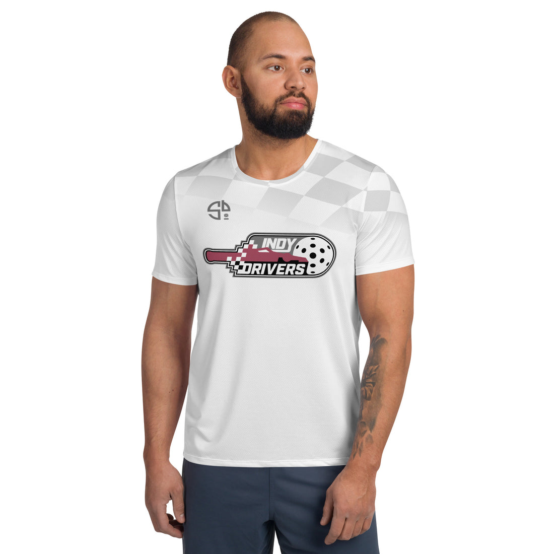 Mills 13, aka Chris Miller, Indy Drivers™ SKYblue™ 2023 Authentic Shirt - White