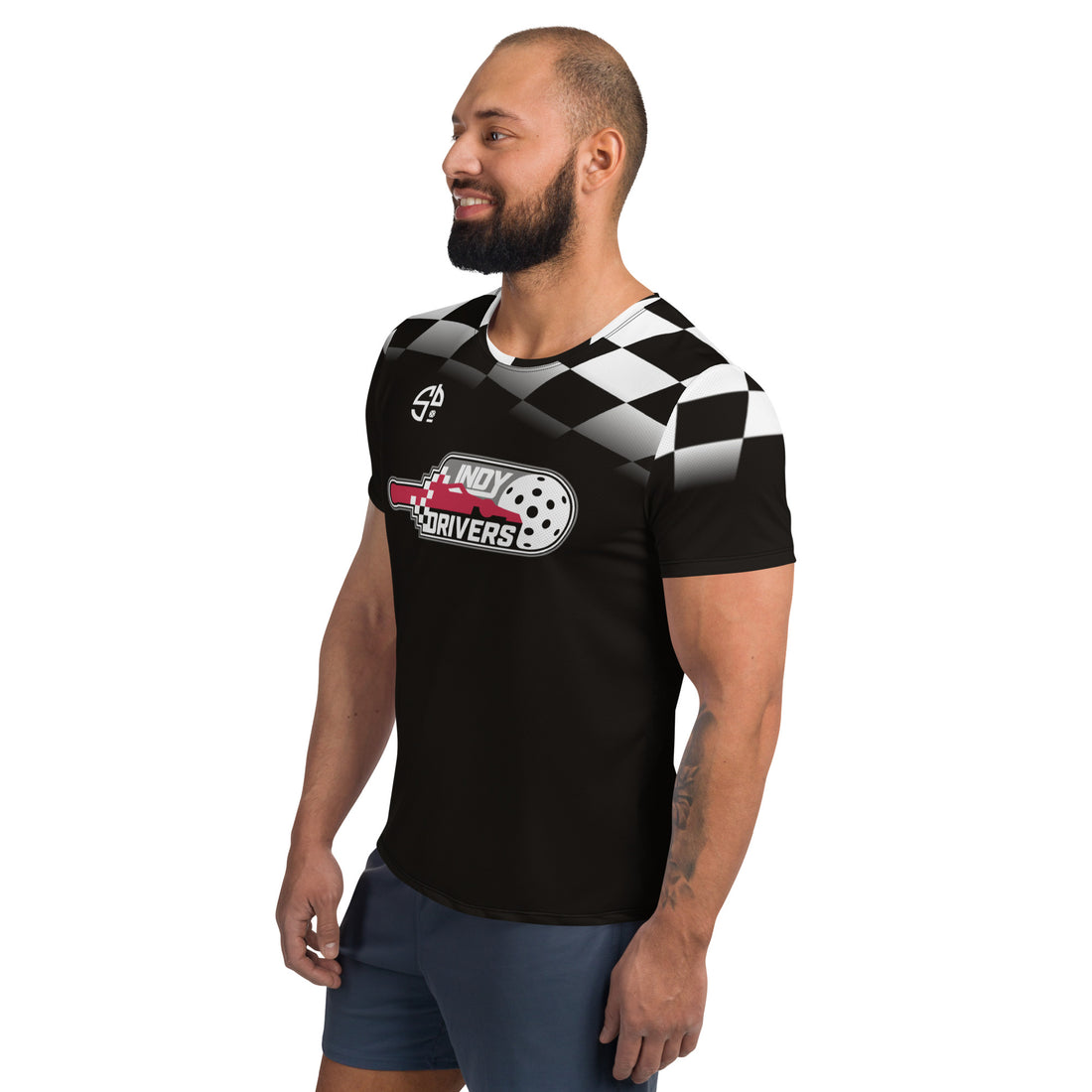 Indy Drivers™ SKYblue™ 2023 Pickleball Tournament Replica Jersey for Men - Black
