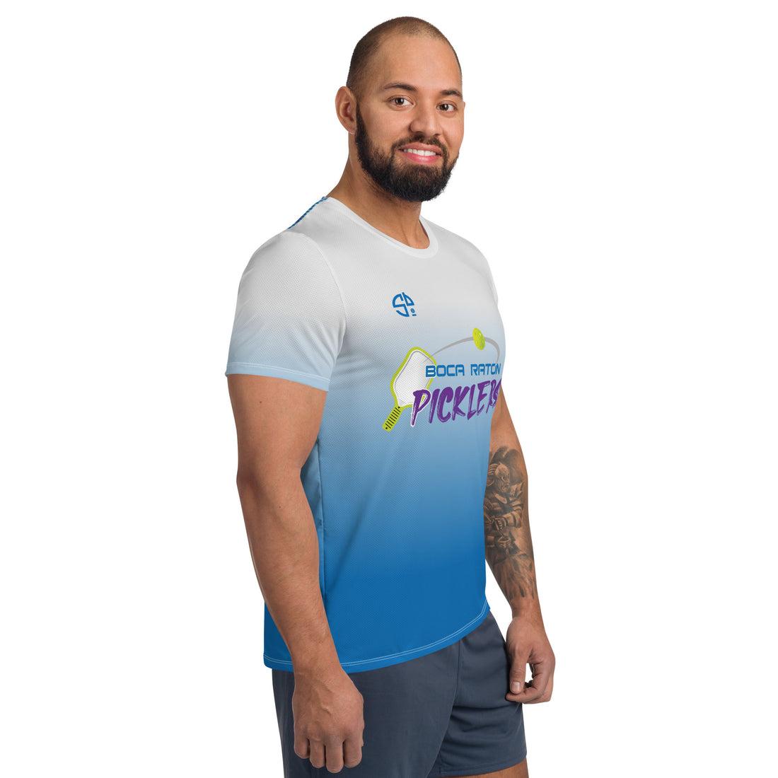 Michael Chen 23 Boca Raton Picklers™ SKYblue™ 2023 Authentic Men's Short Sleeve Jersey