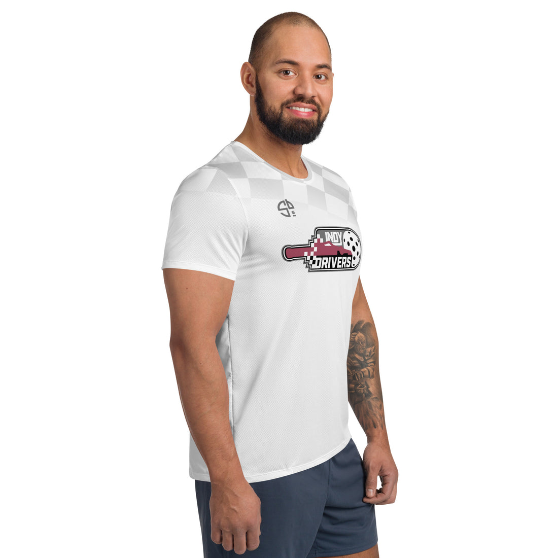 Indy Drivers™ SKYblue™ 2023 Pickleball Tournament Replica Jersey for Men - White