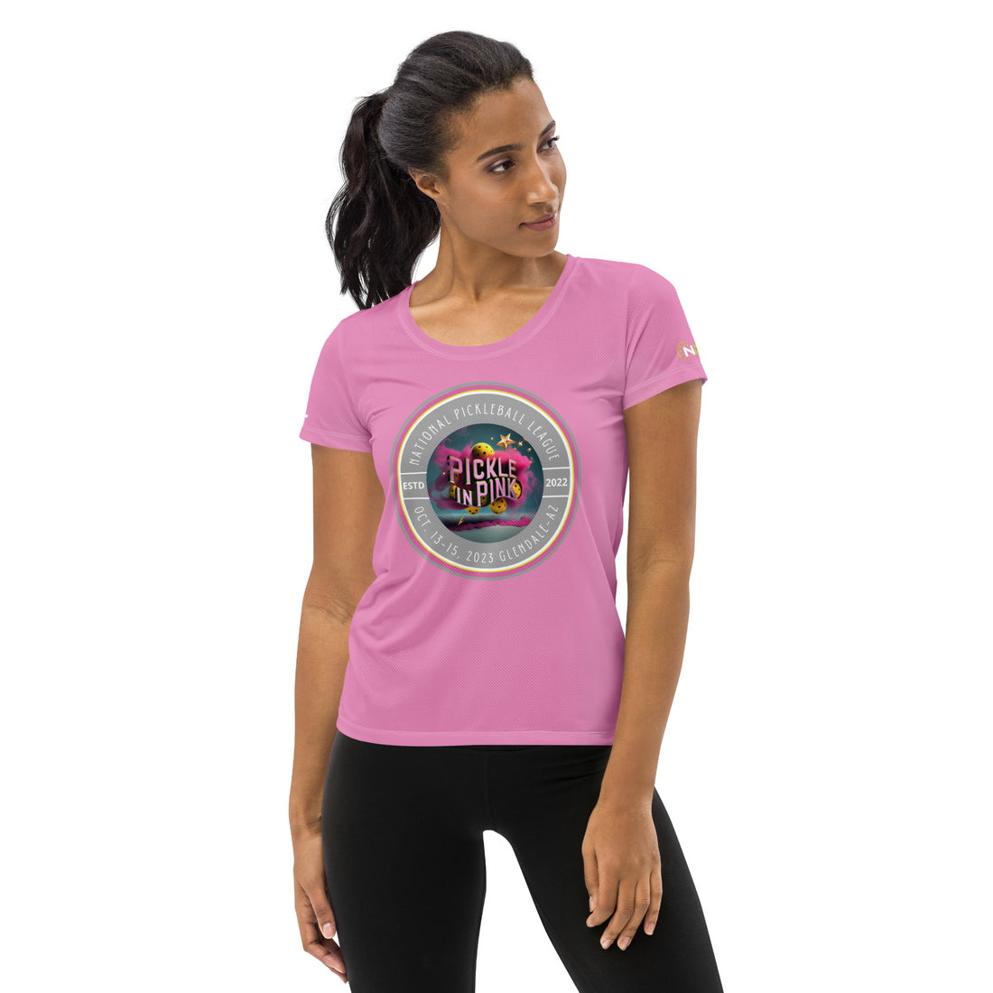 NPL™ "Pickle in Pink" Women's Performance Short Sleeve Shirt - Where Comfort Meets Style!