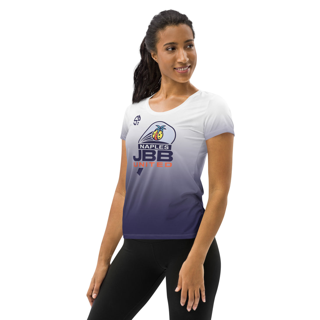 David Welles 77 NAPLES JBB UNITED™ SKYBLUE™ 2023 Retro FAN JERSEY FOR WOMEN - VIOLET NOIR OMBRE