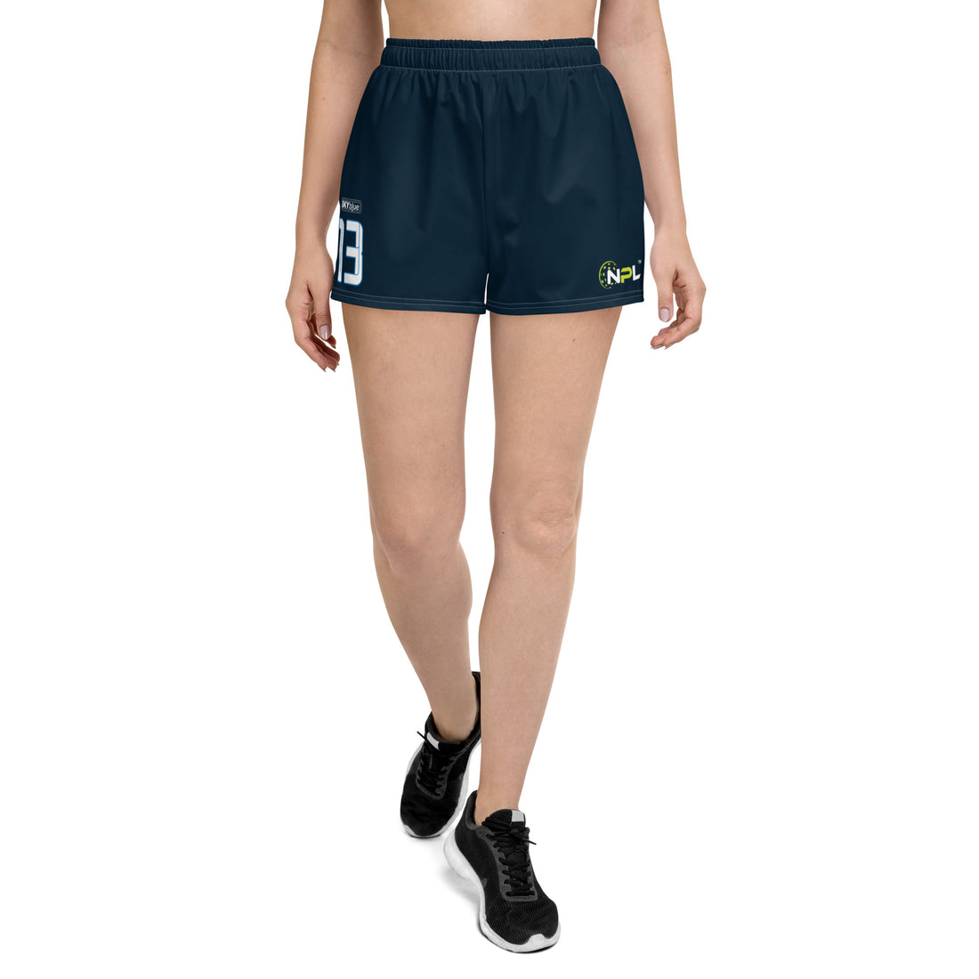 Leslie Bernard 13 Boca Raton Picklers™ SKYblue™ 2023 Authentic Shorts for Women - Dark Blue