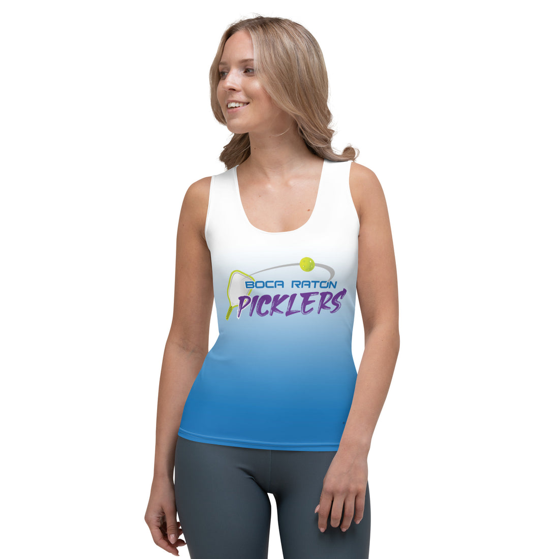 Jennifer Dawson 15 Boca Raton Picklers™ SKYblue™ 2023 Authentic Women's Sleeveless Jersey