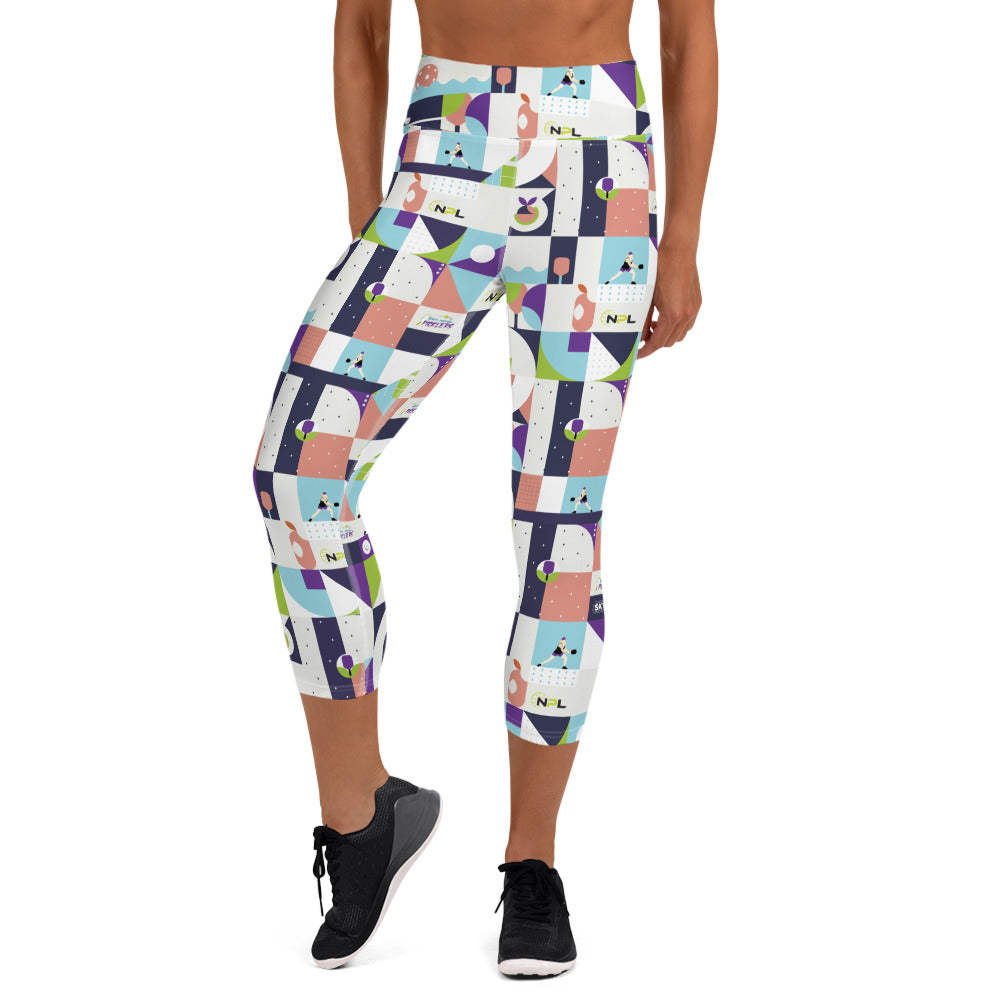 Boca Raton Picklers™ Dink & Drive© High Waisted Women Capris with UPF 50+