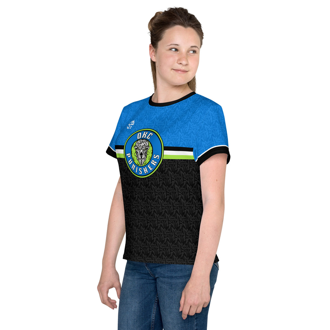 Peter Klingsheim OKC Punishers™ SKYblue™ Youth Fan Jersey - Black & Turquoise