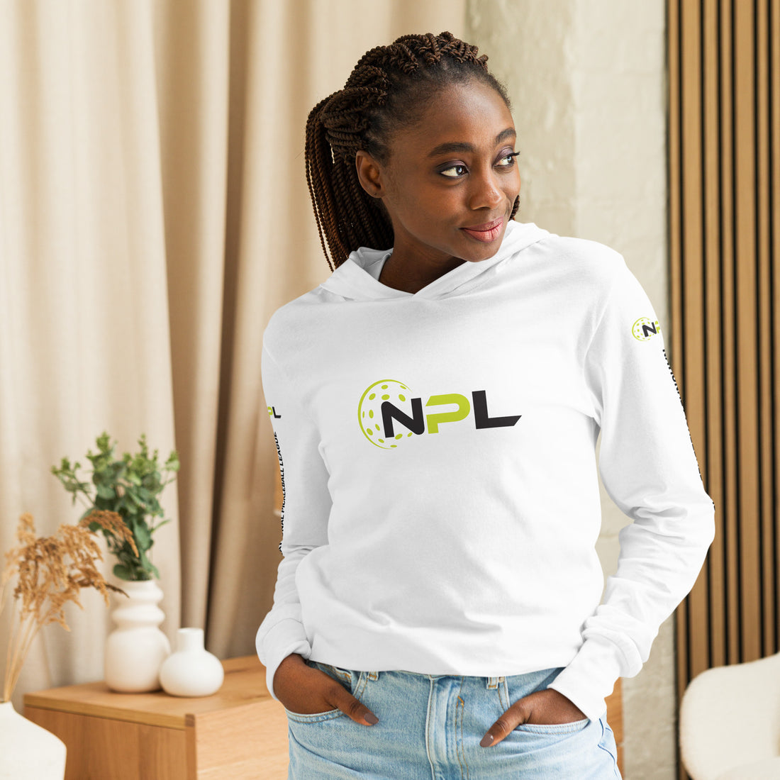 NPL™ Hooded Long Sleeve Unisex T-Shirt!