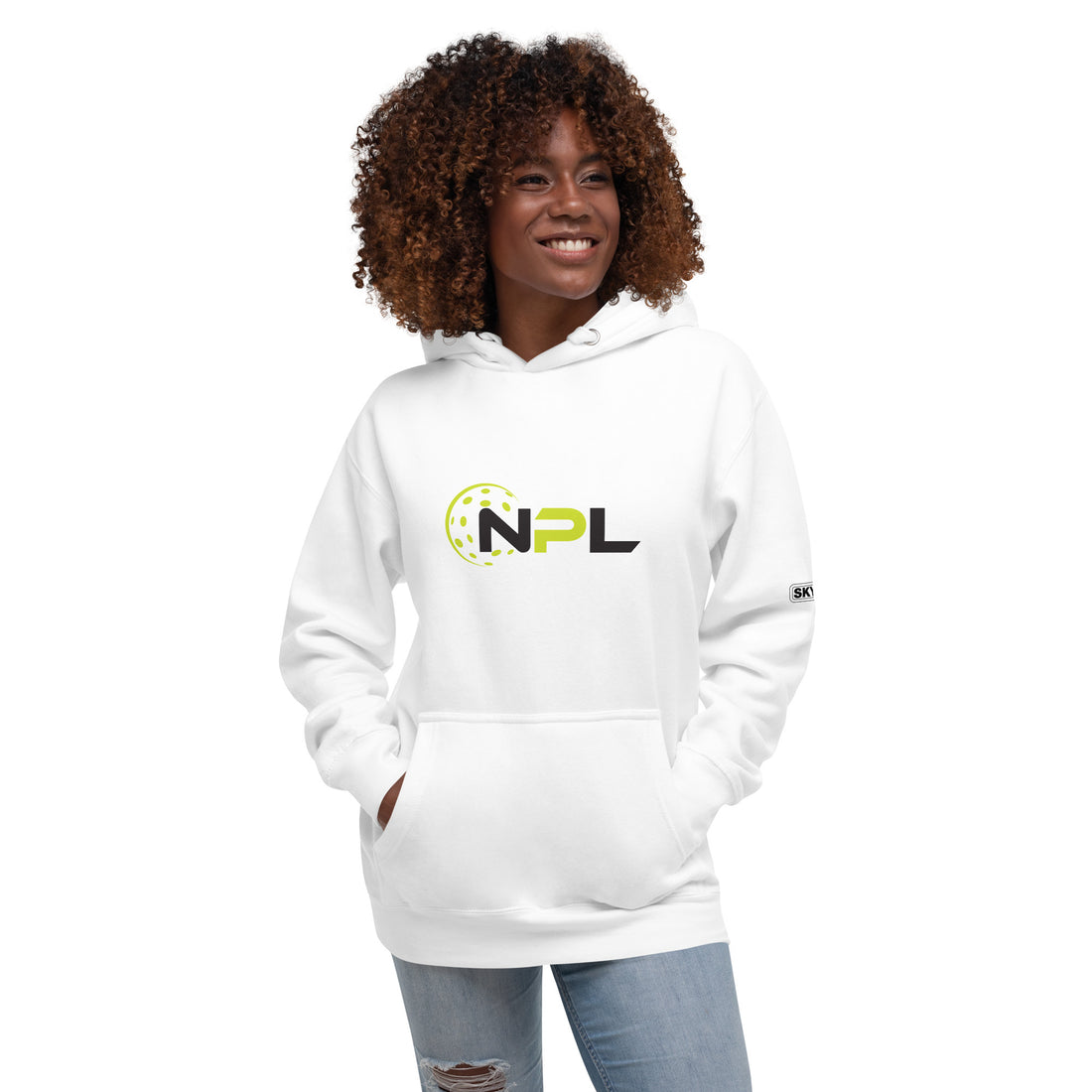 NPL™ Unisex Hoodie 100% Cotton Face - White