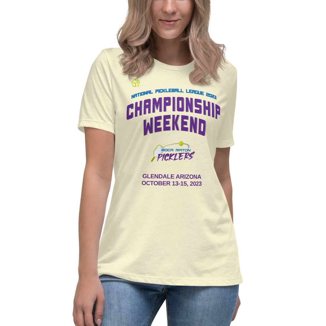 BOCA RATON PICKLERS™ NPL™ CHAMPIONSHIP WEEKEND - COMMEMORATIVE SHIRT! Women's Relaxed T-Shirt