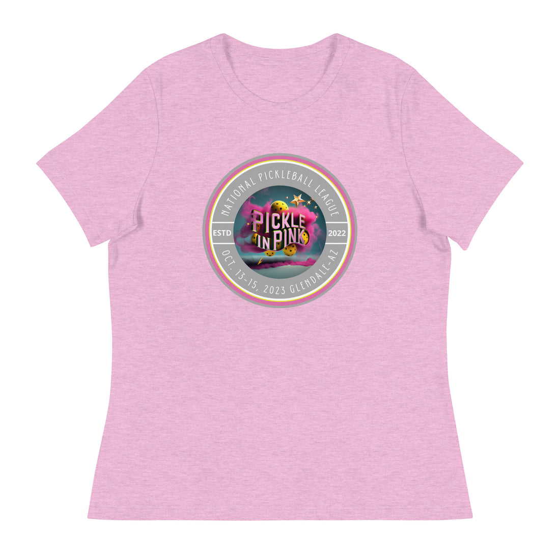 NPL™ "Pickle in Pink" Basic Cotton Women's Short Sleeve Shirt - A Splash of Pink for Pickleball Lovers!
