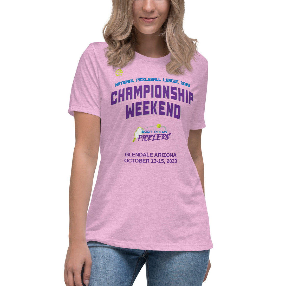 BOCA RATON PICKLERS™ NPL™ CHAMPIONSHIP WEEKEND - COMMEMORATIVE SHIRT! Women's Relaxed T-Shirt